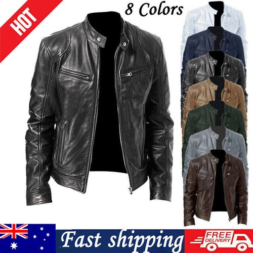 Retro herren leder jacke - herren,
