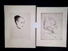 Emil Orlik (1870–1932) 2 Original-Radierungen 1916-20 Porträt Eduard Springmann