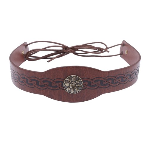 Wikinger stirnband aus - aus, leder