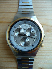 Citizen Quartz Analog Chronograph Alarm Timer No. 37-1XXX Caliber No. 3530