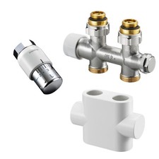 Spar-Set Oventrop Multiblock T Durchgang Mittelanschluss Farbe wählbar