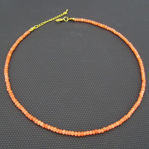 Edelstein halskette rodform - halskette,