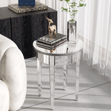 Beistelltisch Glas Silber