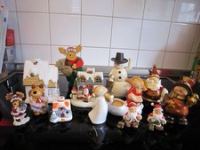 Winter Weihnachtsmann Haus Teelicht Beleuchtung Rentier Engel Figuren Konvolut