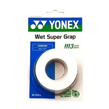 YONEX Wet Super Grap 3er-Pack Overgrip Weiss AC102EX