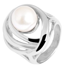 Akzent Damen Ring Edelstahl