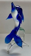 Glasfigur Delfin Handarbeit Glas