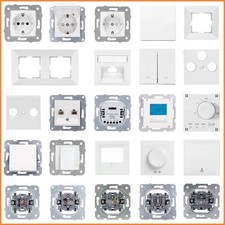 Voxura Concept Steckdose Schalter Taster Dimmer Wippe Rahmen Weiß Auswahl