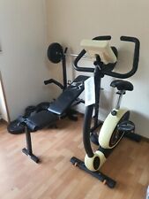 Hantelbank und Hantel set gebraucht.und FitnessRad ..