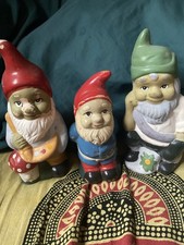 3 Gartenzwerge aus Terrakotta