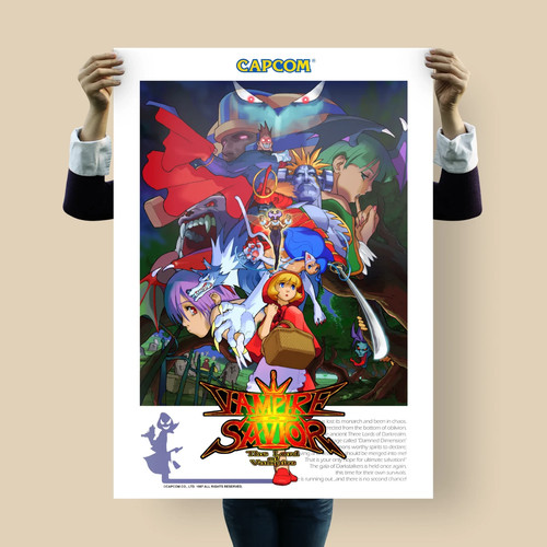 Vampire savior poster capcom - vampire,