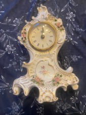 ✨ Sitzendorfer Porzellanmanufaktur, Antike Kaminuhr – funktionsfähig & rar ✨