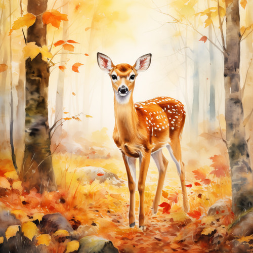 Deko bild rehkitz reh - deko, wald
