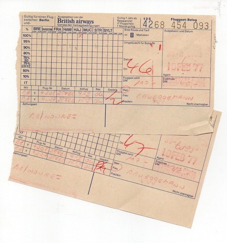 Ticket flug british - flug, airways