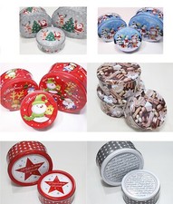 KEKSDOSE GEBÄCKDOSE PLÄTZCHENDOSE WEIHNACHTSMANN GEBÄCK KEKSE STERNE METALLDOSE