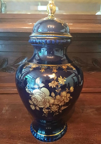 Vase deckelvase elw leitner - deckelvase,
