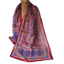 Seidenschal Schal Seide 100% 160x 50cm Seidentuch bunt Sommerschal Paisley Bunt
