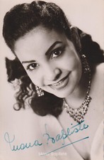 MONA BAPTISTE Original Autogramm signierte Kolibri Postkarte 50er Jahre selten