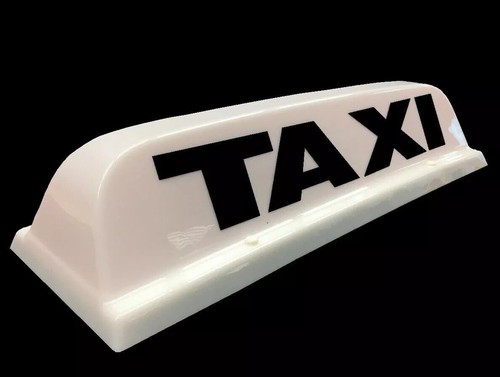 Taxi dach schild - taxi, weiß