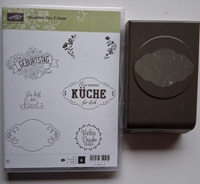 Stampin up Stempel- u. Stanzerset Quartett fürs Etikett / Küche Glückwunsch