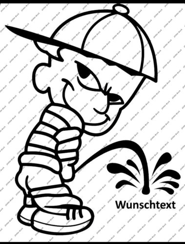 Dekor aufkleber männchen piss - dekor,