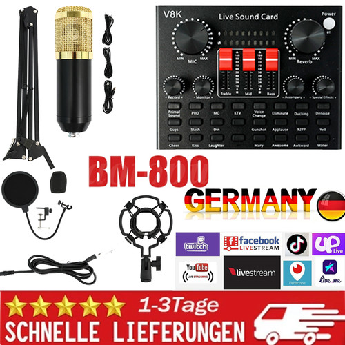 V8k kondensatormikrofon set - v8k,