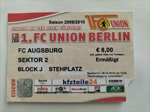 Sammler ticket 1 fc - 09/10, 1.fc