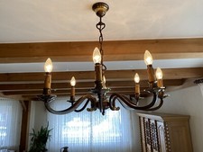 Antik Vintage Shabby Kronleuchter, Lüster, Deckenlampe, 8 Flammig