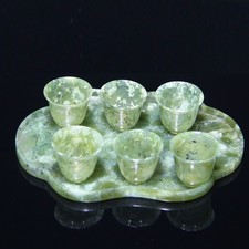 Nephrite jadeeit becher - 6,