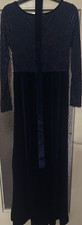 Dunkelblaues langes abendkleid - langes,