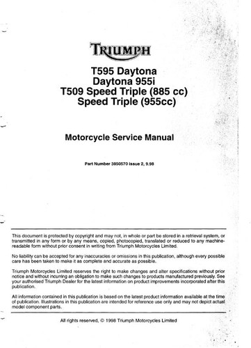 Triumph t595 daytona - t595, t509