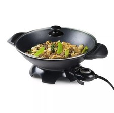 Domo Elektro-WOK DO8708W Aluminiumgusspfanne Pfanne Kochpfanne Bratpfanne