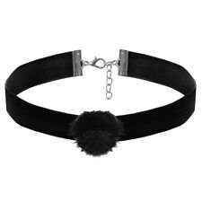 Choker Halsband Schwarz Damen Kette Modeschmuck Halskette Tattoo Kropfband Samt 
