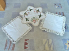 3 x Weihnachtsdecke - gestickt - Stern - Lurex - bestickt Tischdecke Weihnachten