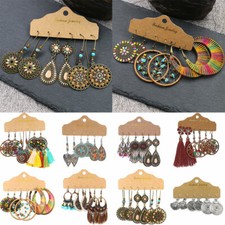 3 Paar Boho Ohrring Set Retro