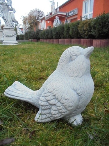 Steinfigur spatz skulptur - steinfigur,