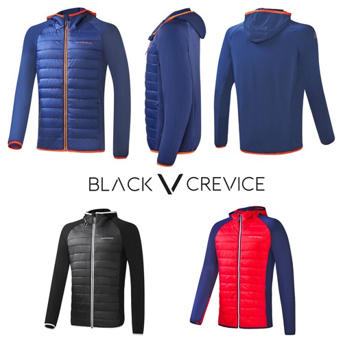 Black crevice herren - black,