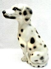 Dalmatiner Figur Porzellan / Keramik Hund sitzend glasiert 26 cm  Deko Selten