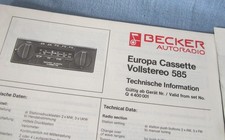BECKER EUROPA CASSETTE 585
