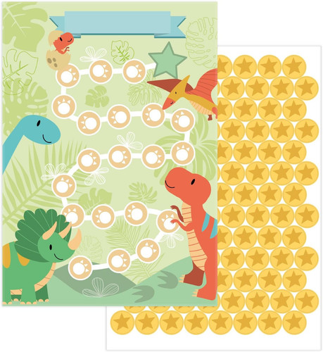 Belohnungstafel kinder dino - belohnungstafel,