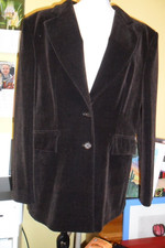 Damen-Hosenanzug, Gr. 42, Samt, braun, "Caren Pfleger" 100% Polyester, NEU!