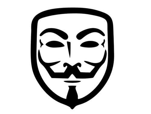 Anonymous maske aufkleber - anonymous,