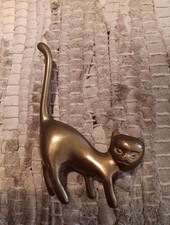 KATZE MINIATUR? MESSING SAMMLERSTÜCK 106gr❤️SEHR HÜBSCHE HANDARBEIT RARITÄT ?