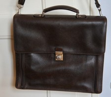 Picard Akten Luxus Kult  Ledertasche Lehrer Business Anwalt dunkelbraun 3 Fächer