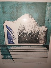 Werner Lichtner Aix: Farblithographie handsigniert num. 19/80 datiert 1971 