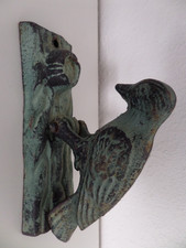 Vintage Türklopfer Vogel Gusseisen seltener Klopfer Haustür H:15cm B:5cm T:10cm