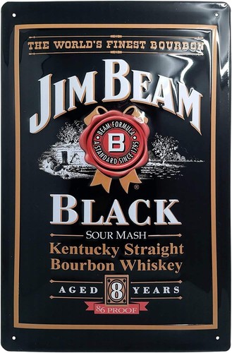 Jim beam blechschild - jim, whisky