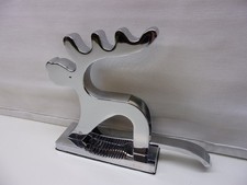 Massiver Metall Nussknacker, Elch/Rentier, glanzverchromt WEIHNACHTEN