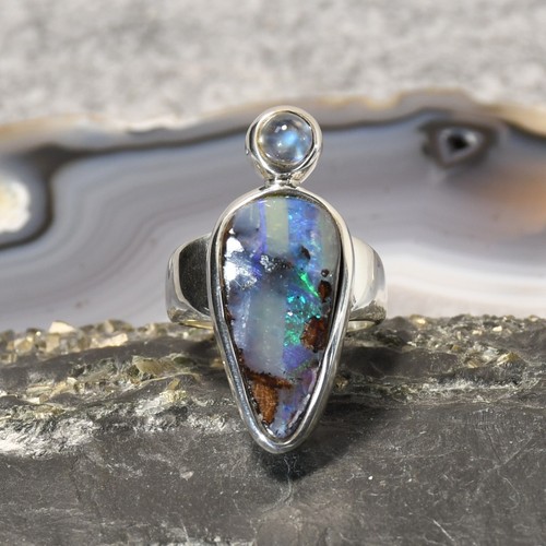 Boulder opal ring 925er - ring,,