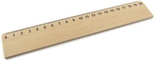2 x Lineal 20 cm Holzlineal